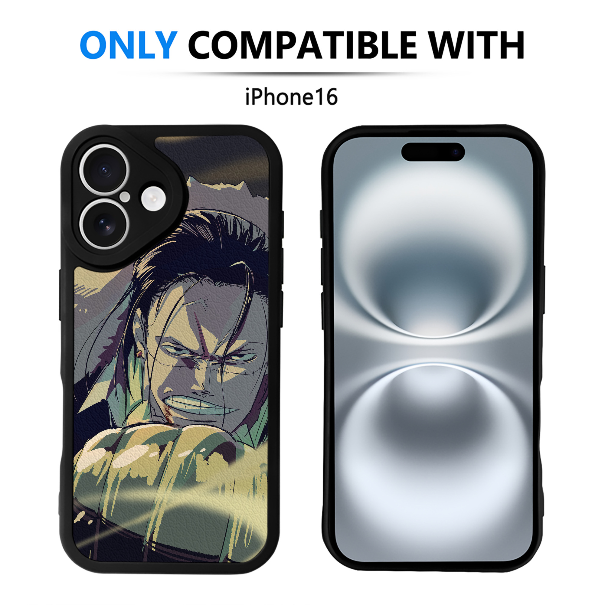 （画像用） ワンピース ONE PIECE 【iPhone 16シリーズ対応】シリコンスマホケース（レザー調） 材質：シリコン